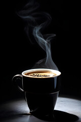 coffee on dark background
