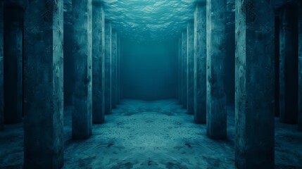 Fototapeta premium Civil engineer developing coastal defense structures, with rising sea levels and protective barriers, focusing on climate change adaptation