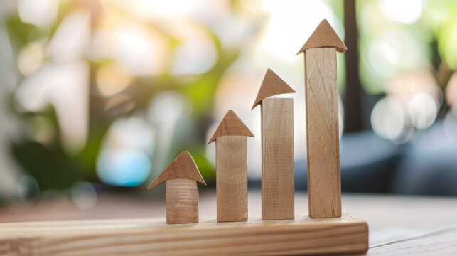 A graph showing an increase or decrease in investments, the growth of the stock market. Business, analysis concept.