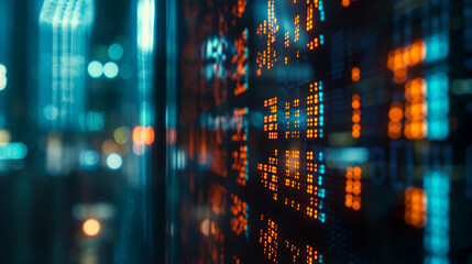 Numerical wall close-up