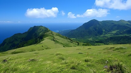 The view from the top of Mount Rishiri