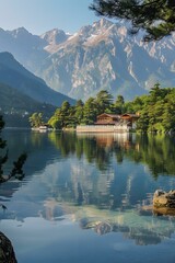 Fototapeta premium Mountain Reflection in the Lake Water