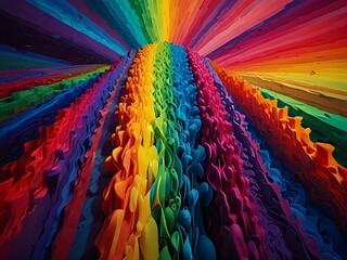 Rainbow colored paper, Generative Ai