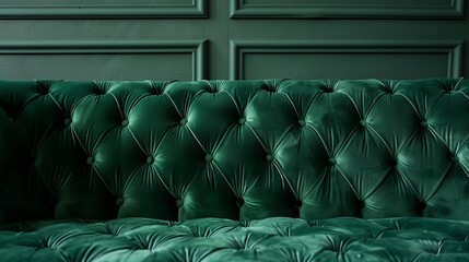 Obraz premium a green couch with a dark background