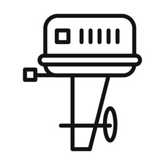 Boat engine Symbol mark in filled style