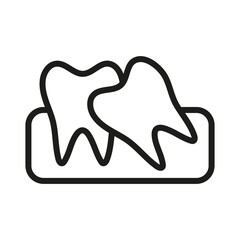 Crooked teeth Symbol mark in filled style