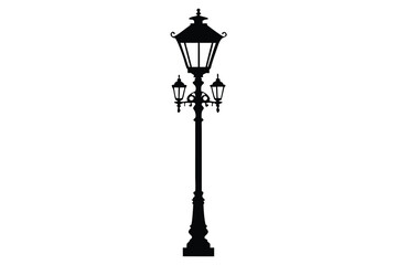 silhouette Street lamp post H.eps