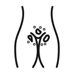 Genital rash Symbol mark in filled style