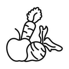 Fruits and vegetables Symbol mark in filled style