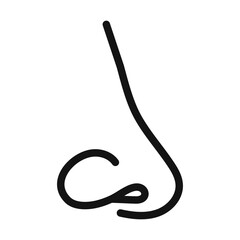 Human nose Symbol mark in filled style