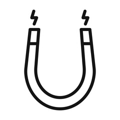 Magnet Symbol mark in filled style