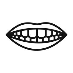 smile with teeth Symbol mark in filled style