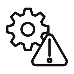 Technical warning Symbol mark in filled style