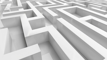 A complex and detailed maze structure with high walls and intricate pathways creating an elaborate labyrinth.