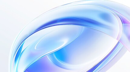 Abstract blue and purple gradient background, white space in the center between two semi-circular curved lines, white background