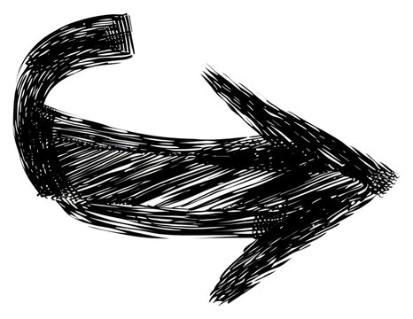 recommend clip art: PNG A simple line of curved direction arrow sign drawing symbol art.