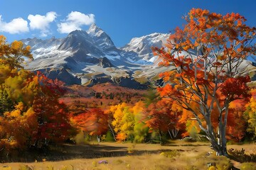 Obraz premium Autumn Mountain Scenery