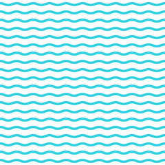seamless water wave line pattern and background vector illustration
