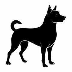 black dog vector file and  Silhouette