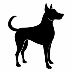 black dog vector file and  Silhouette