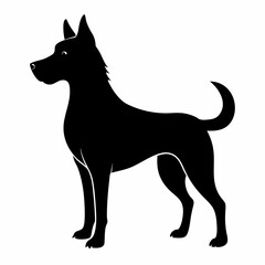 black dog vector file and  Silhouette