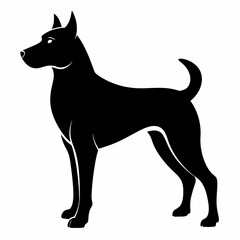 black dog vector file and  Silhouette