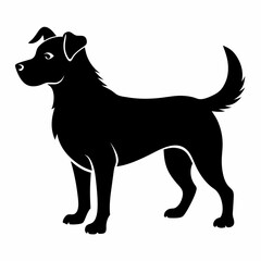 black dog vector file and  Silhouette