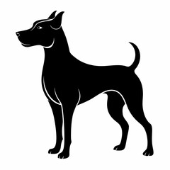 black dog vector file and  Silhouette