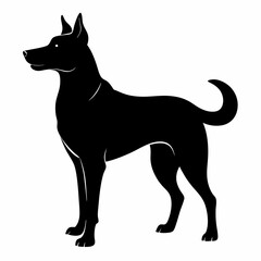 black dog vector file and  Silhouette