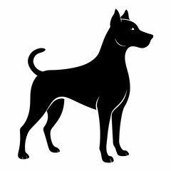 black dog vector file and  Silhouette