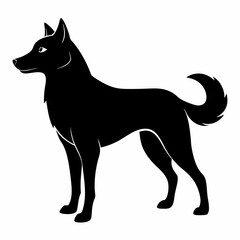 black dog vector file and  Silhouette
