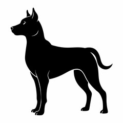 black dog vector file and  Silhouette