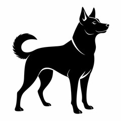 black dog vector file and  Silhouette