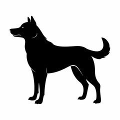 black dog vector file and  Silhouette