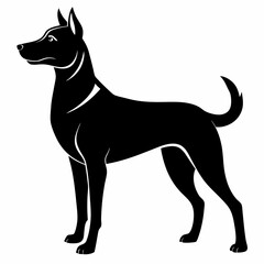 black dog vector file and  Silhouette