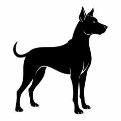 black dog vector file and  Silhouette