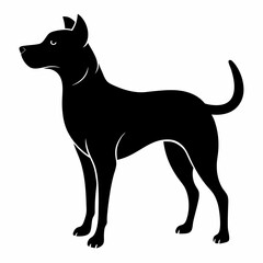 black dog vector file and  Silhouette