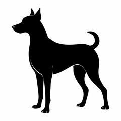black dog vector file and  Silhouette
