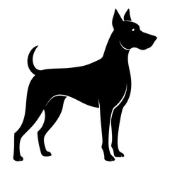 black dog vector file and  Silhouette