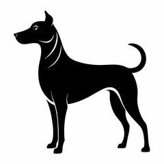 black dog vector file and  Silhouette