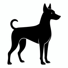 black dog vector file and  Silhouette