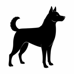 black dog vector file and  Silhouette