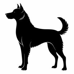 black dog vector file and  Silhouette