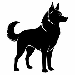 black dog vector file and  Silhouette