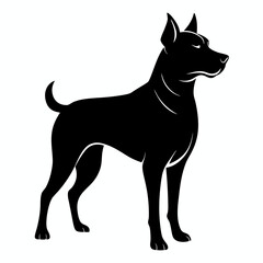 black dog vector file and  Silhouette