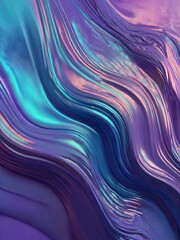 Fototapeta premium 3D Neon Holographic Abstract Wallpapers