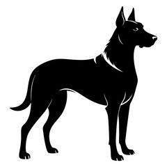 black dog vector file and  Silhouette