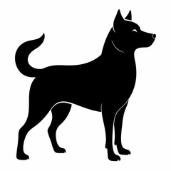 black dog vector file and  Silhouette