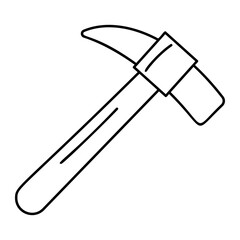 Cobbler Hammer outline concept, Convex striking surface steel hammer vector icon design, Labor Day Symbol, 1st of May Sign,  International Workersstock illustration