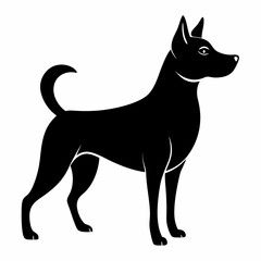 black dog vector file and  Silhouette